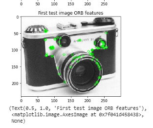 First sample image ORB control points